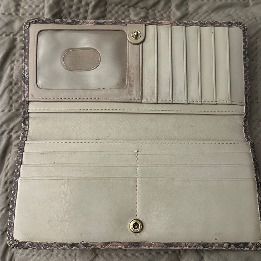 Brahmin Silver Grey Pink Snake Pattern Wallet - Picture 5 of 5